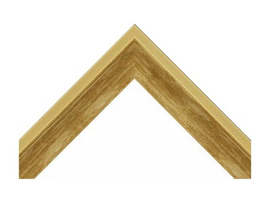 Antique gold floating frame corner sample
