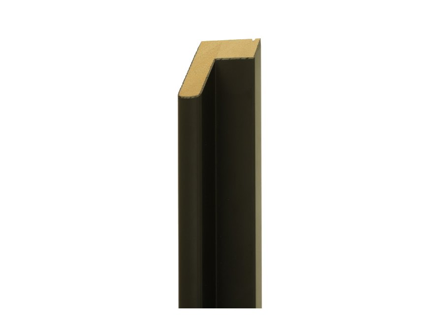 Black floating frame moulding, angled view
