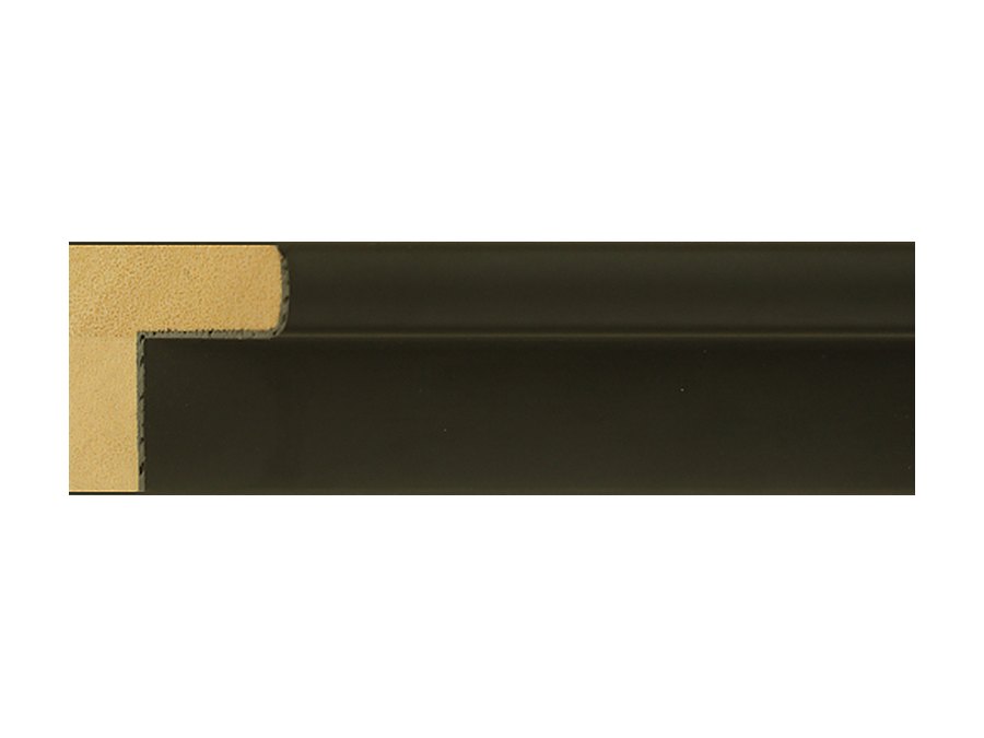 Black floating frame moulding, profile view