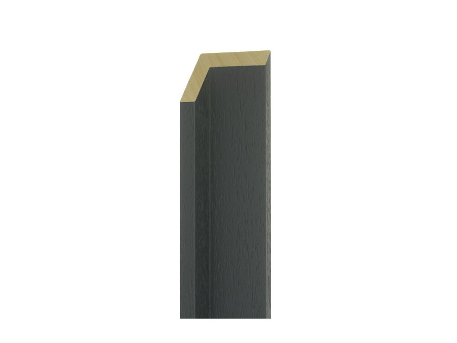Dark grey floating frame moulding, angled view