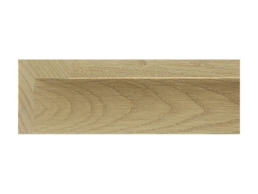 Oak floating frame moulding, profile view