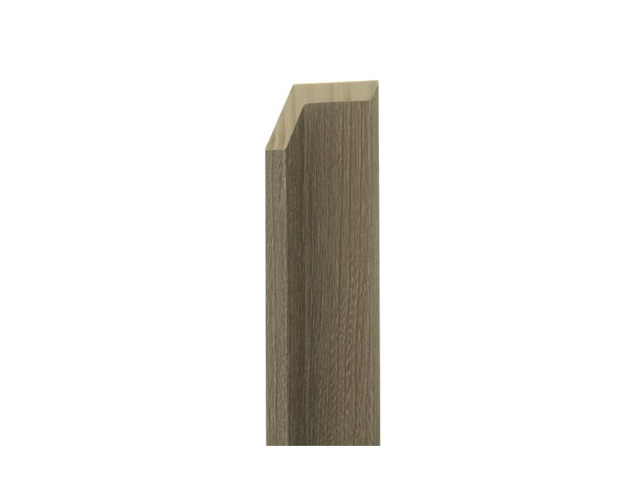 Walnut floating frame moulding, angled view