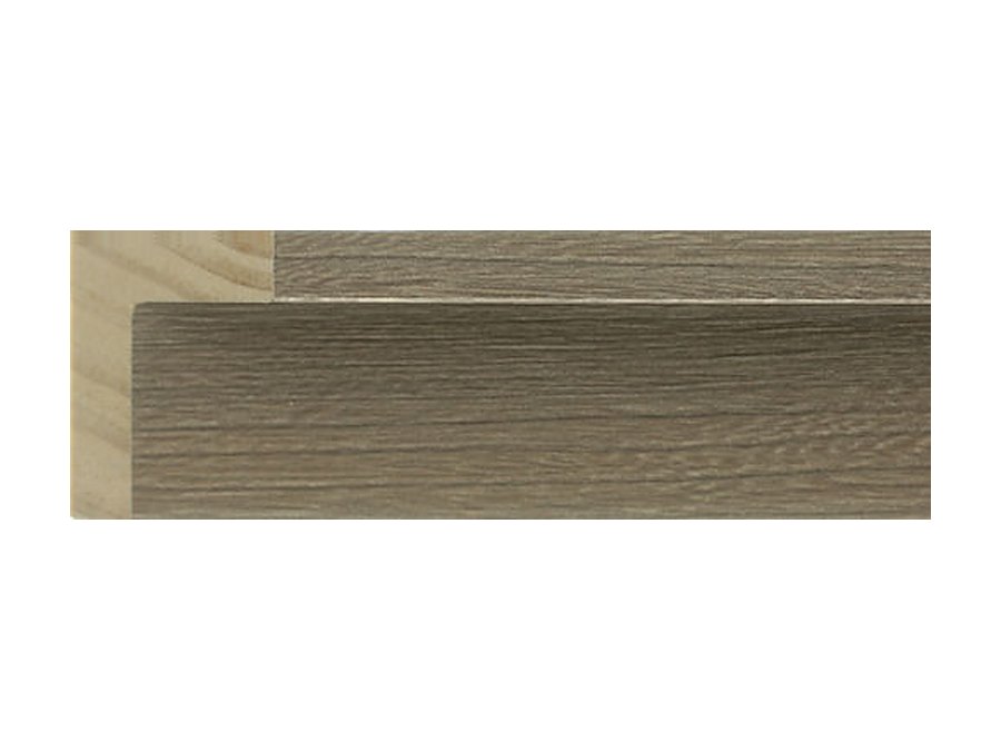 Walnut floating frame moulding, profile view