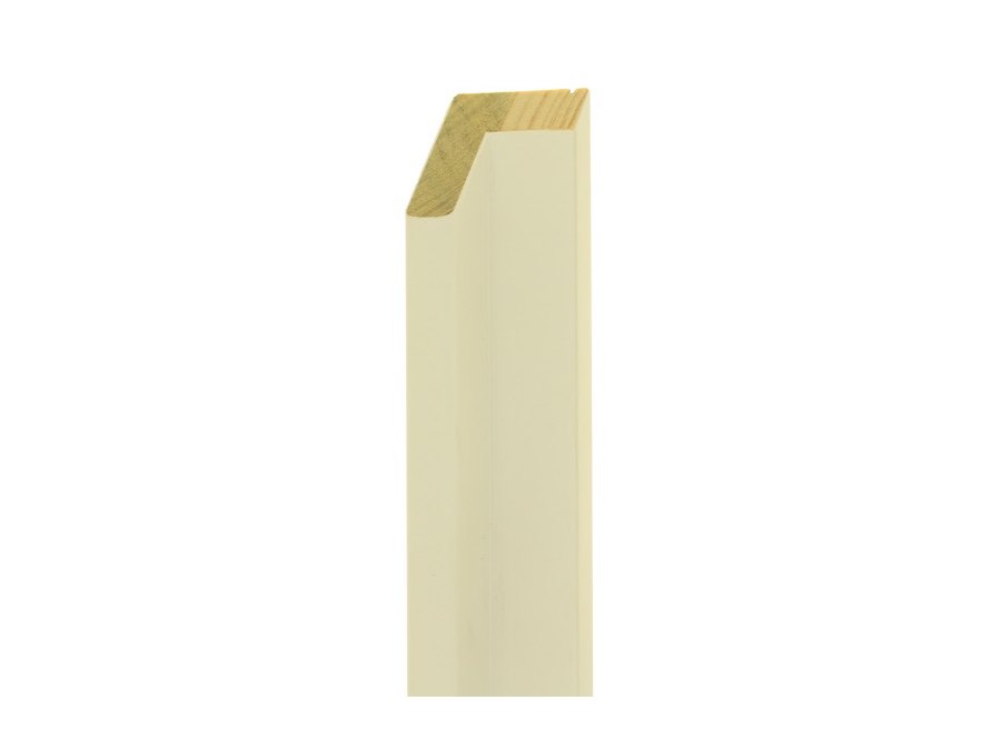 White floating frame moulding, angled view