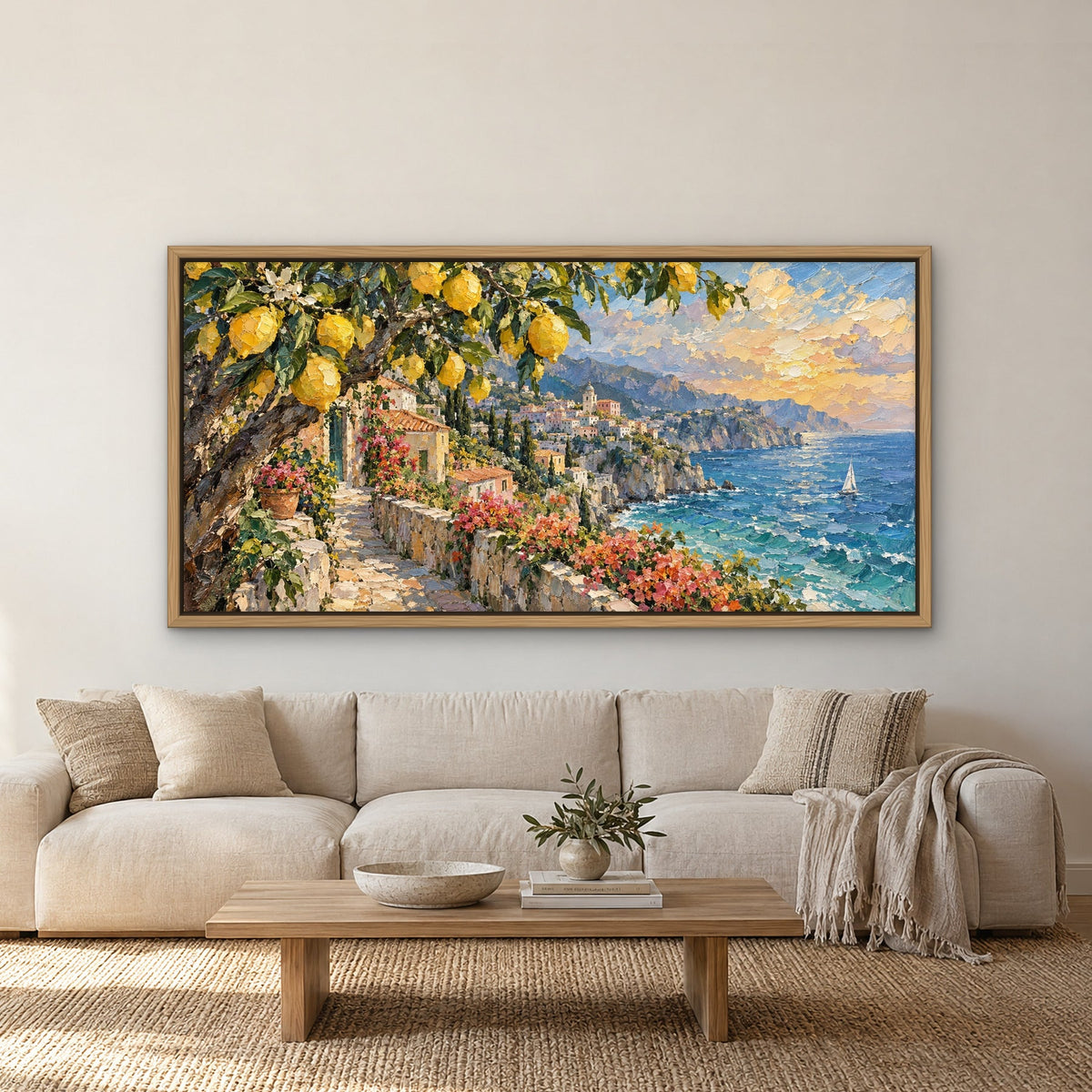 Framed canvas in a living room – Gallery 23 frames